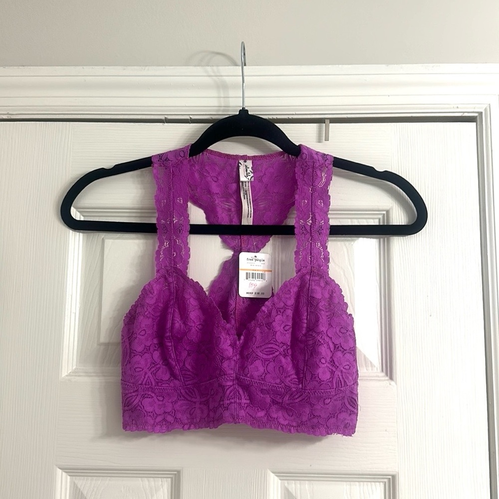 Free People purple bralette c